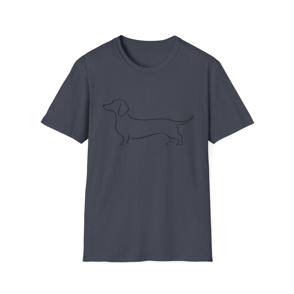 Dachshund Outline T-Shirt — Minimalist Wiener Dog Graphic