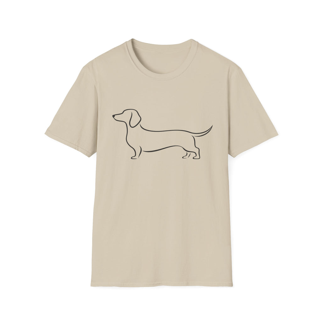 Dachshund Outline T-Shirt — Minimalist Wiener Dog Graphic
