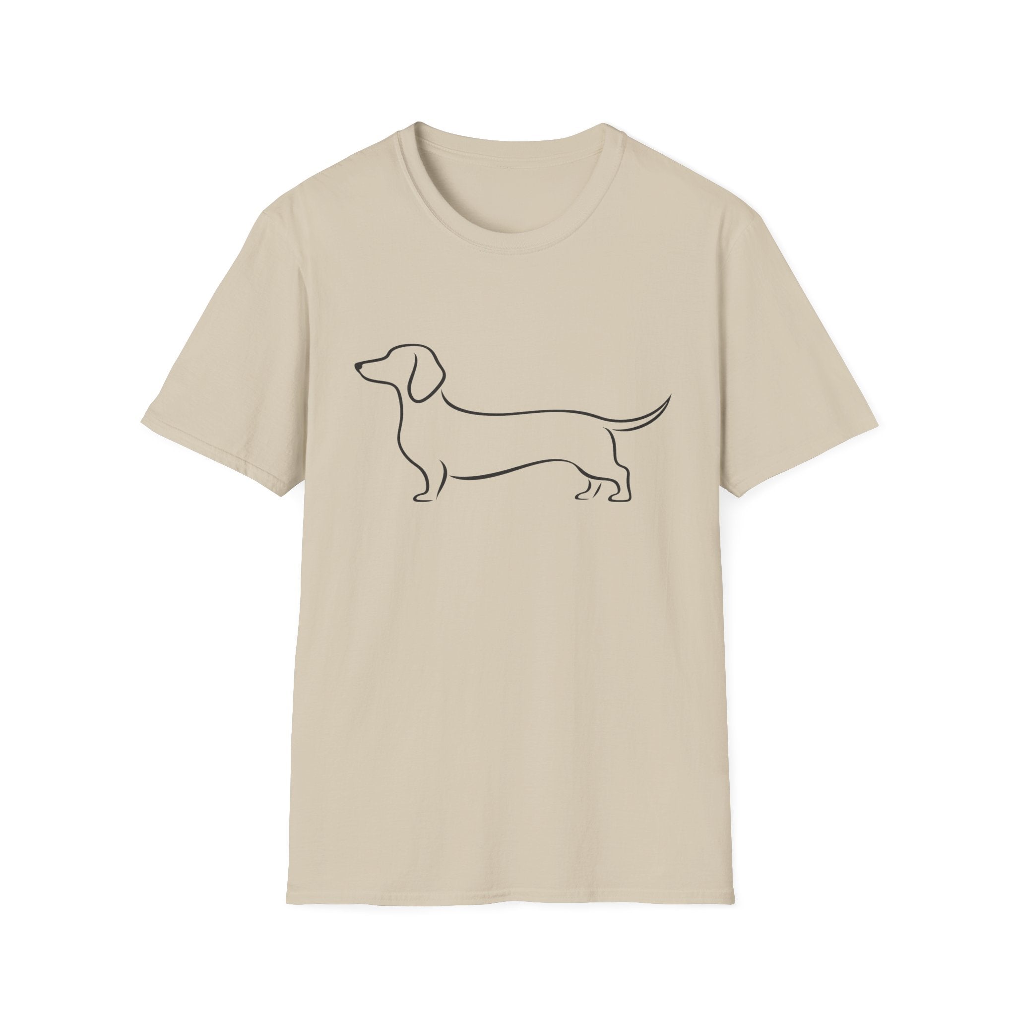 Dachshund Outline T-Shirt — Minimalist Wiener Dog Graphic
