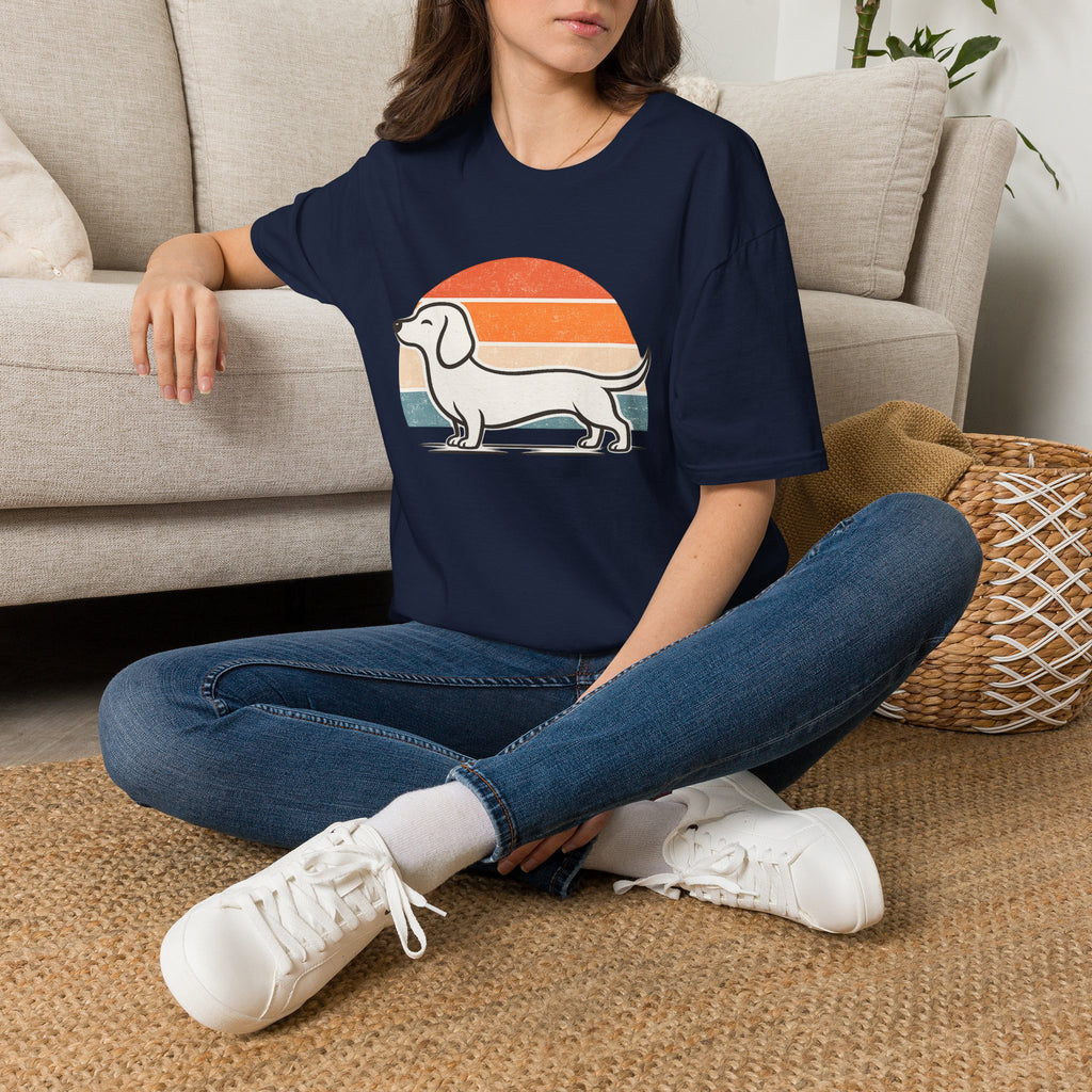 Dachshund Outline T-Shirt — Minimalist Wiener Dog Graphic