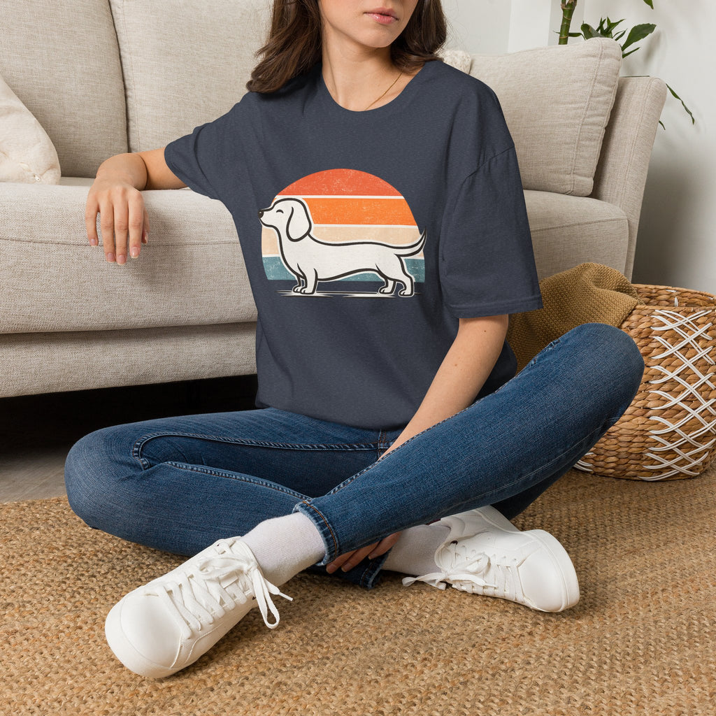 Dachshund Outline T-Shirt — Minimalist Wiener Dog Graphic