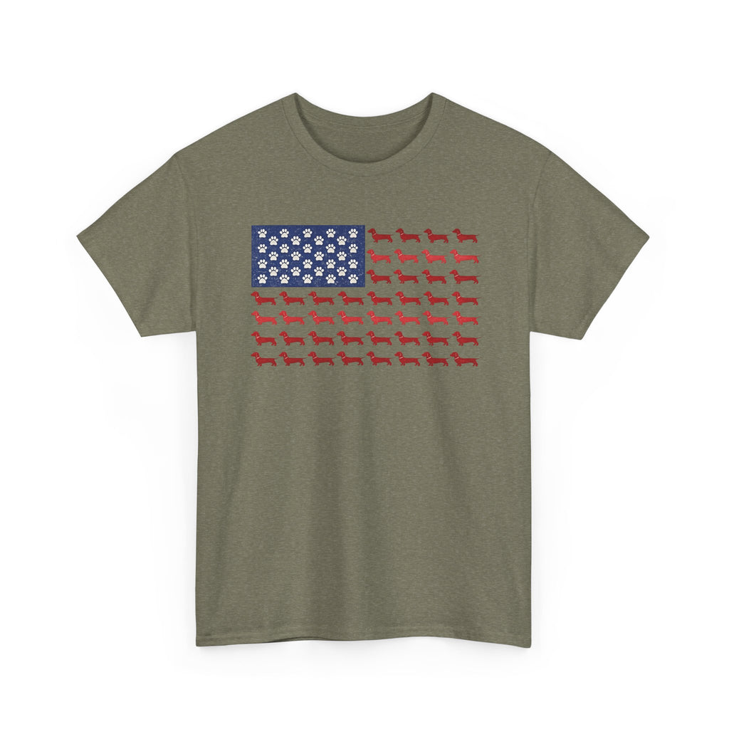 Dachshund inspired American Flag T-Shirt