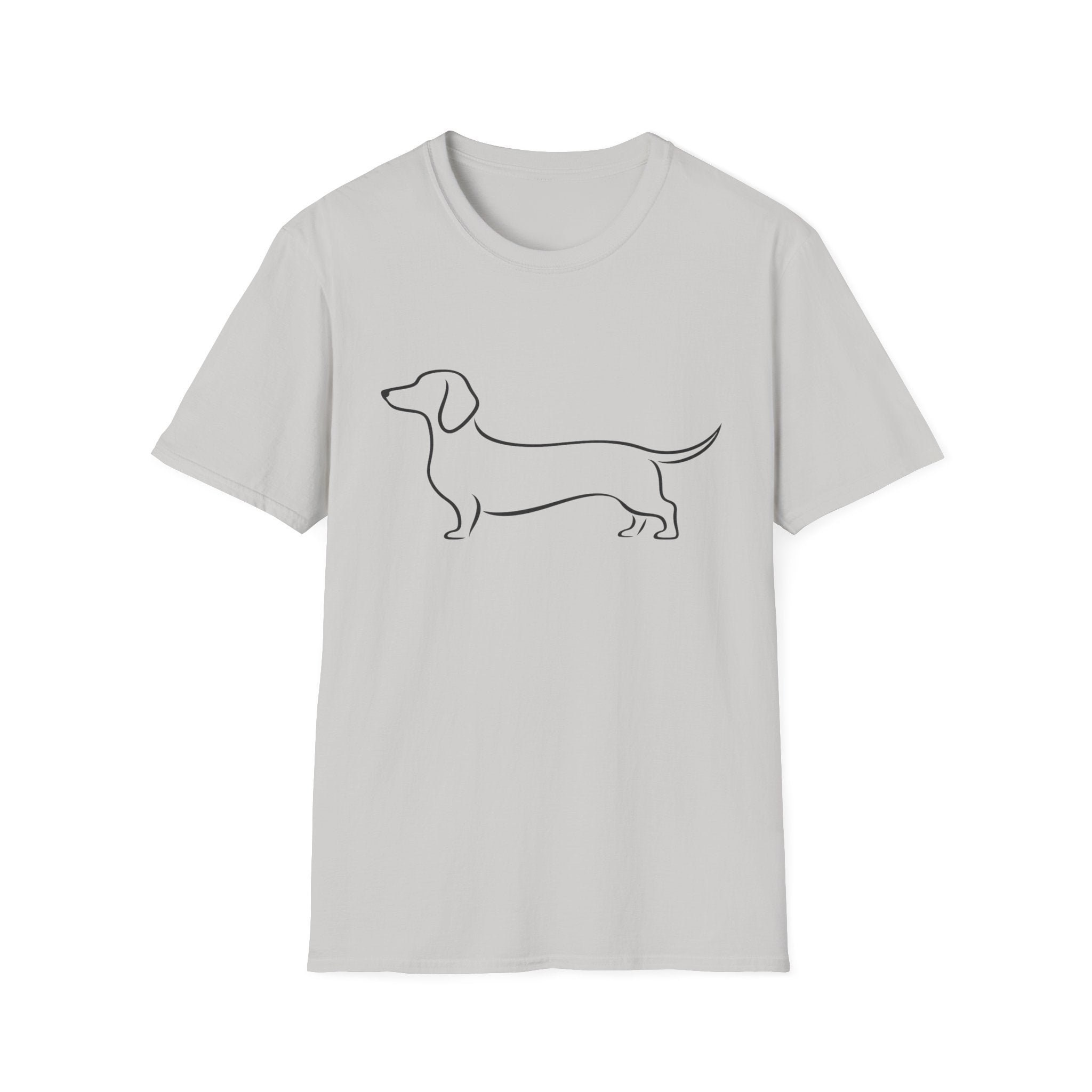 Dachshund Outline T-Shirt — Minimalist Wiener Dog Graphic