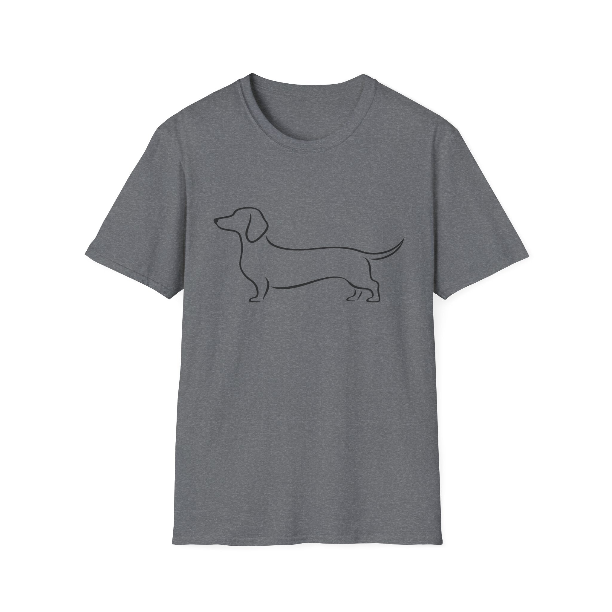 Dachshund Outline T-Shirt — Minimalist Wiener Dog Graphic