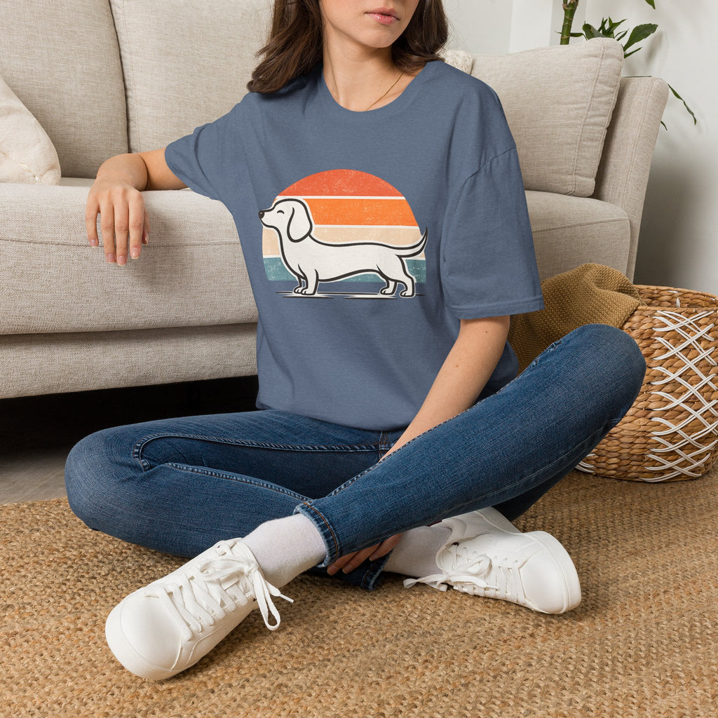 Dachshund Outline T-Shirt — Minimalist Wiener Dog Graphic
