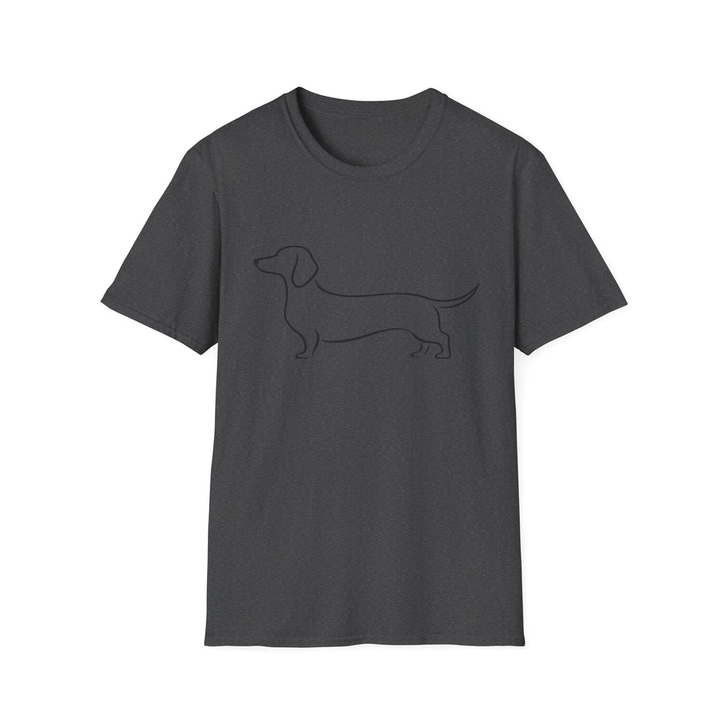 Dachshund Outline T-Shirt — Minimalist Wiener Dog Graphic