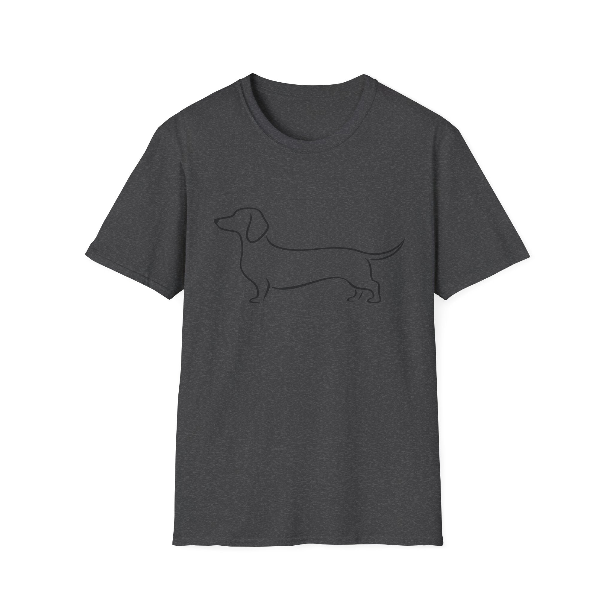 Dachshund Outline T-Shirt — Minimalist Wiener Dog Graphic