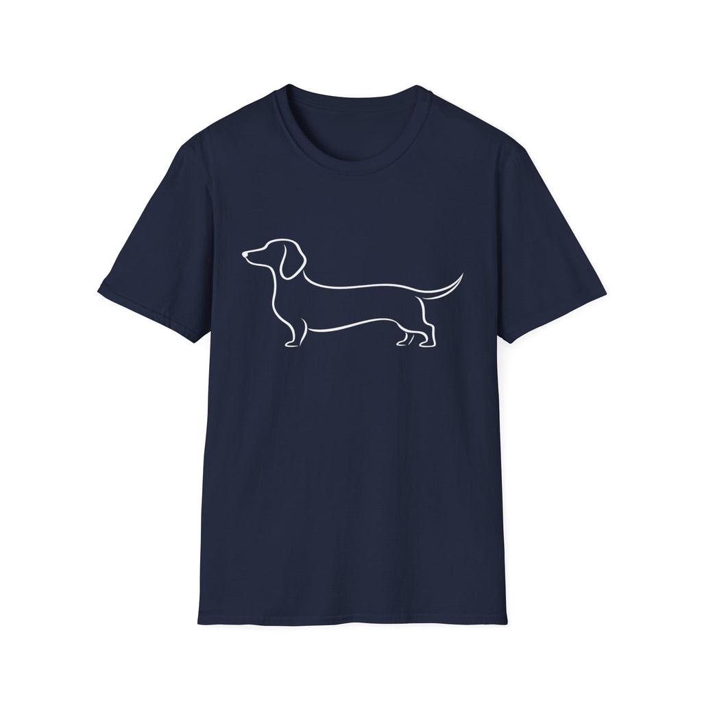 Dachshund Outline T-Shirt — Minimalist Wiener Dog Graphic