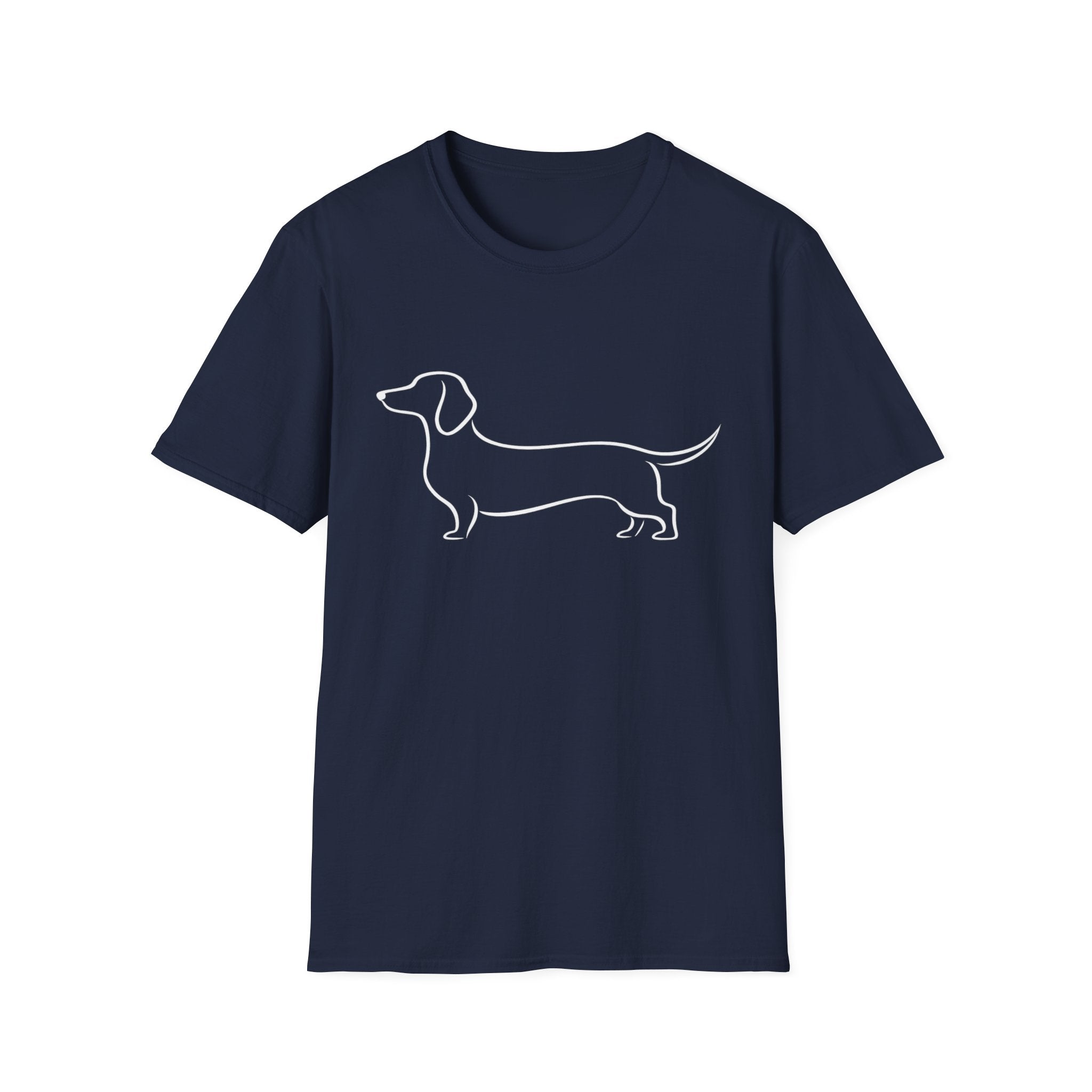 Dachshund Outline T-Shirt — Minimalist Wiener Dog Graphic