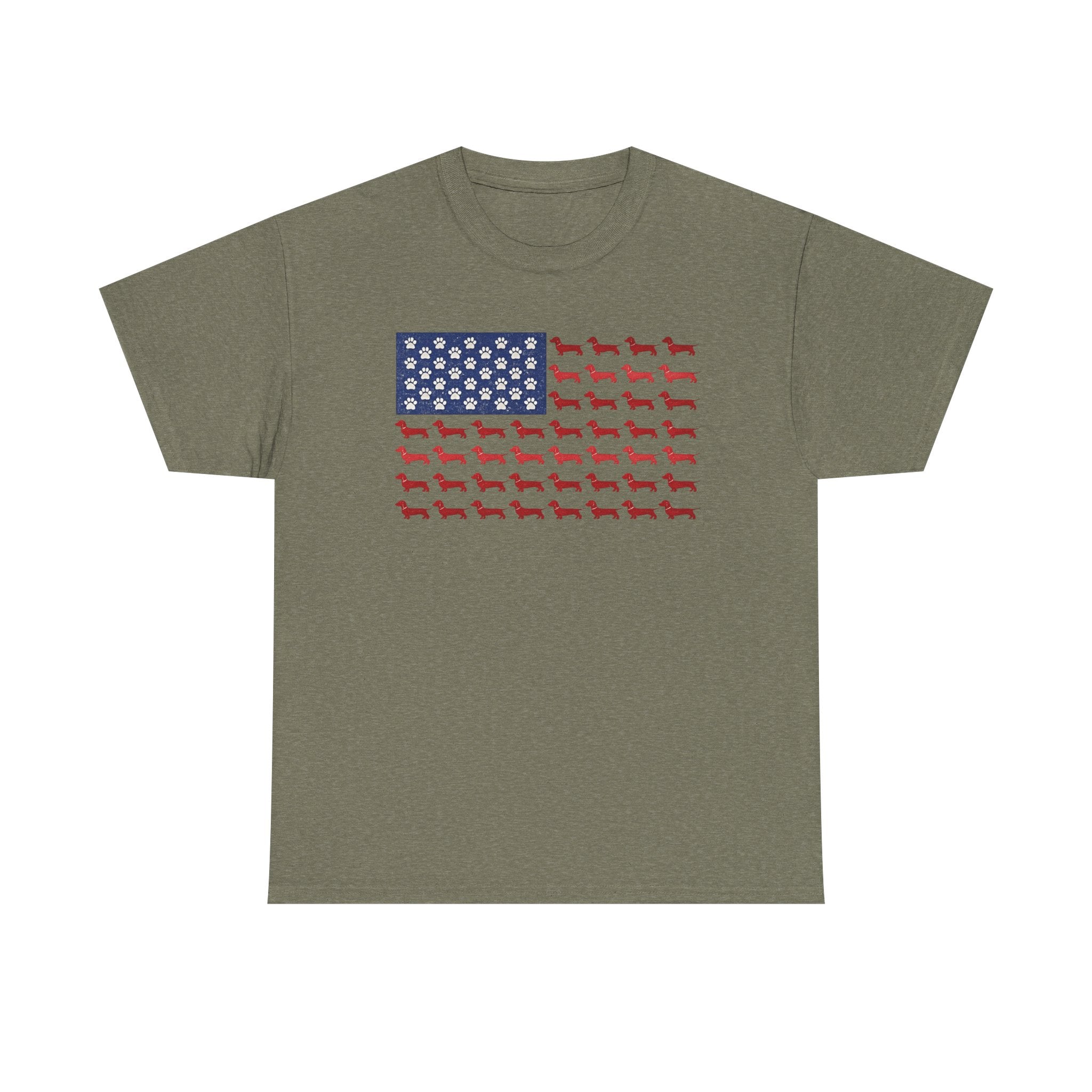 Dachshund inspired American Flag T-Shirt