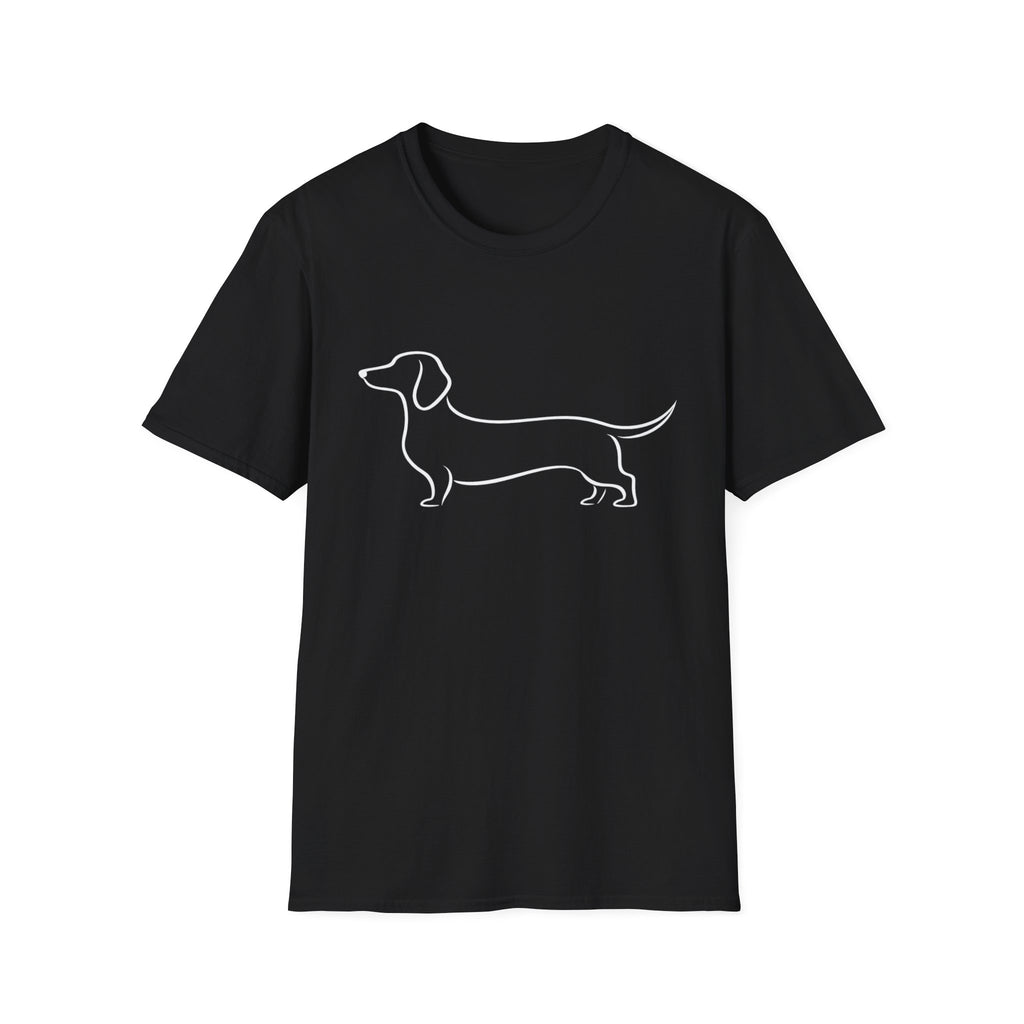 Dachshund Outline T-Shirt — Minimalist Wiener Dog Graphic