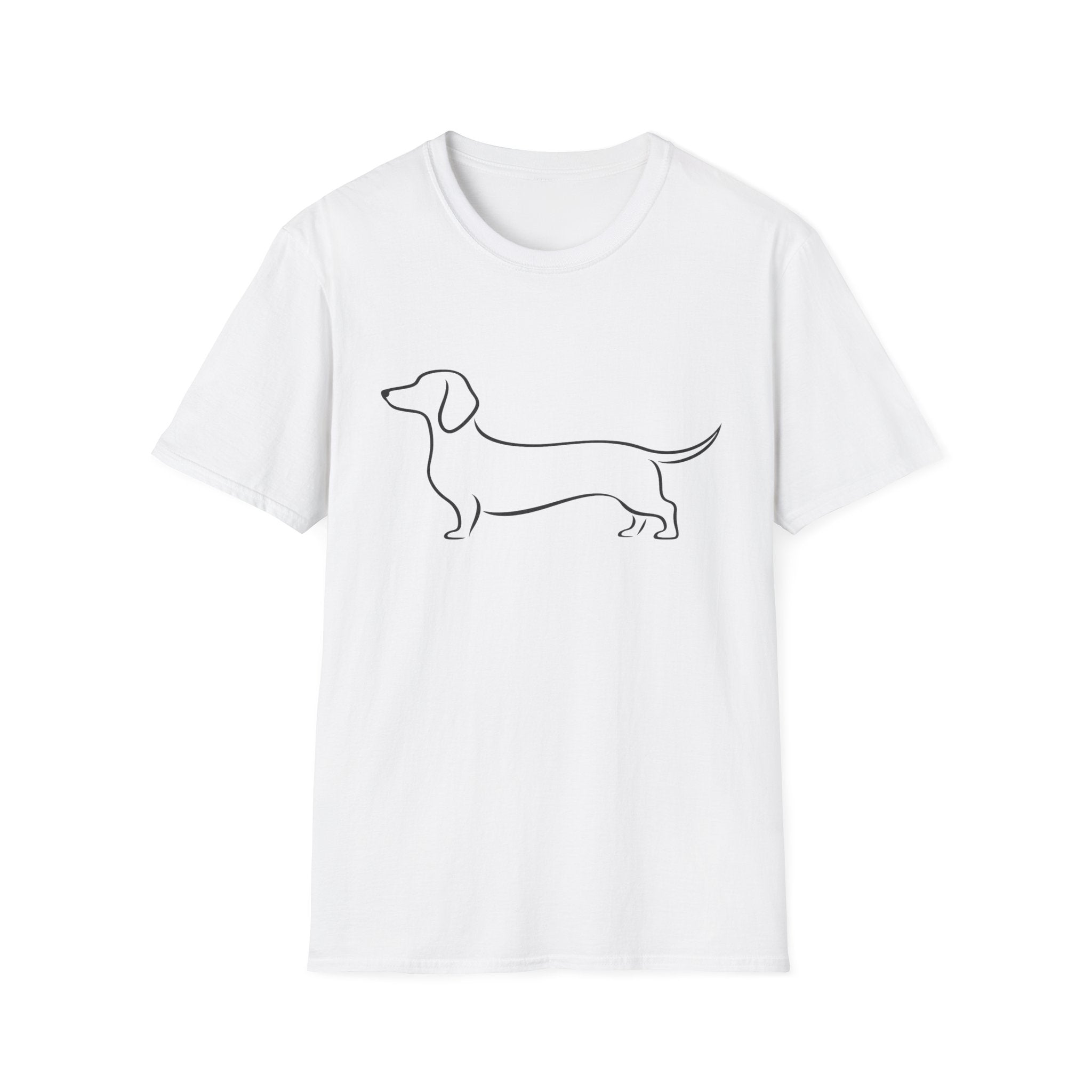 Dachshund Outline T-Shirt — Minimalist Wiener Dog Graphic