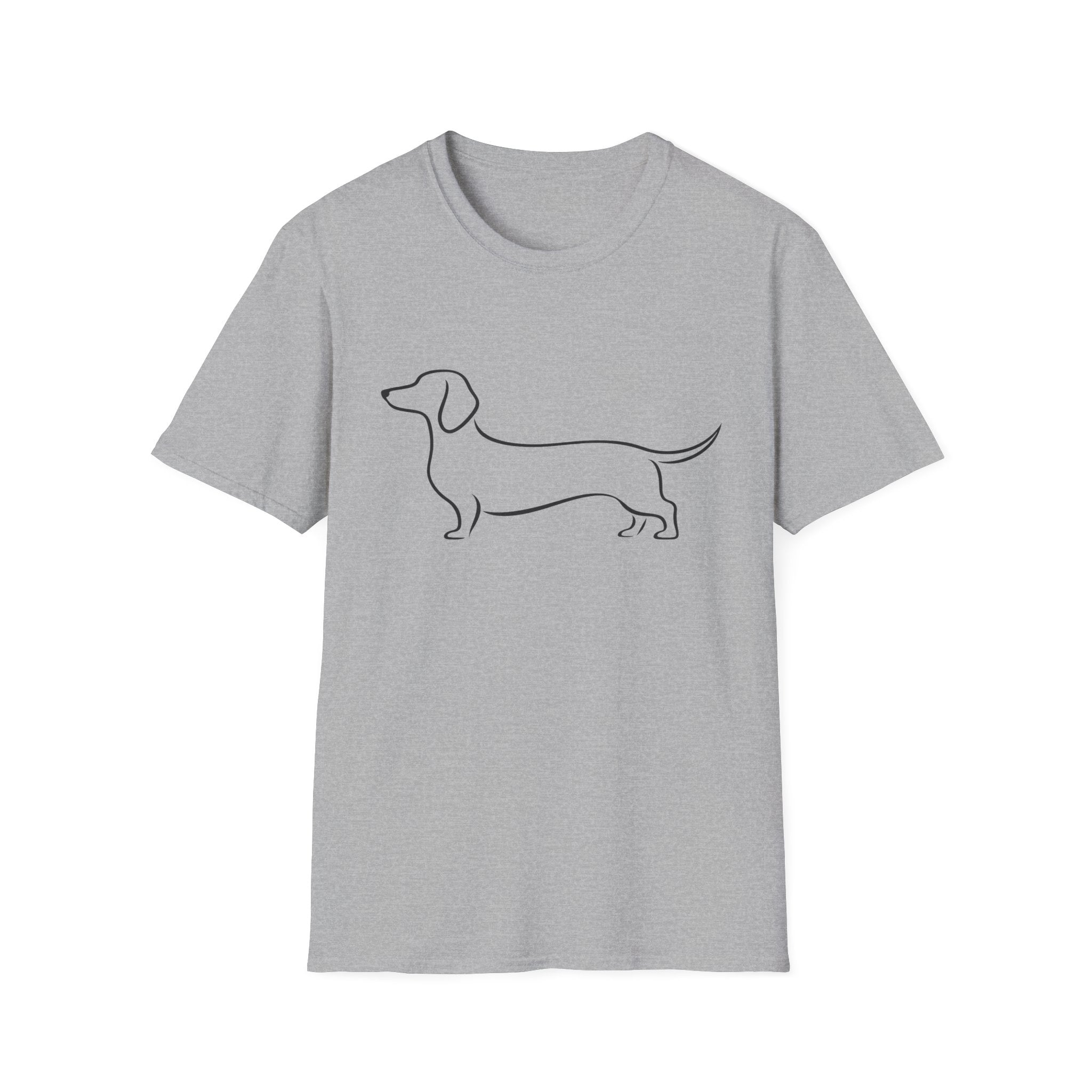 Dachshund Outline T-Shirt — Minimalist Wiener Dog Graphic