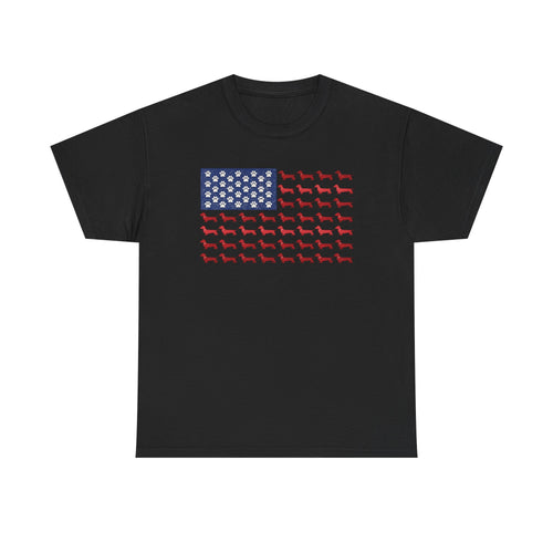 Dachshund inspired American Flag T-Shirt