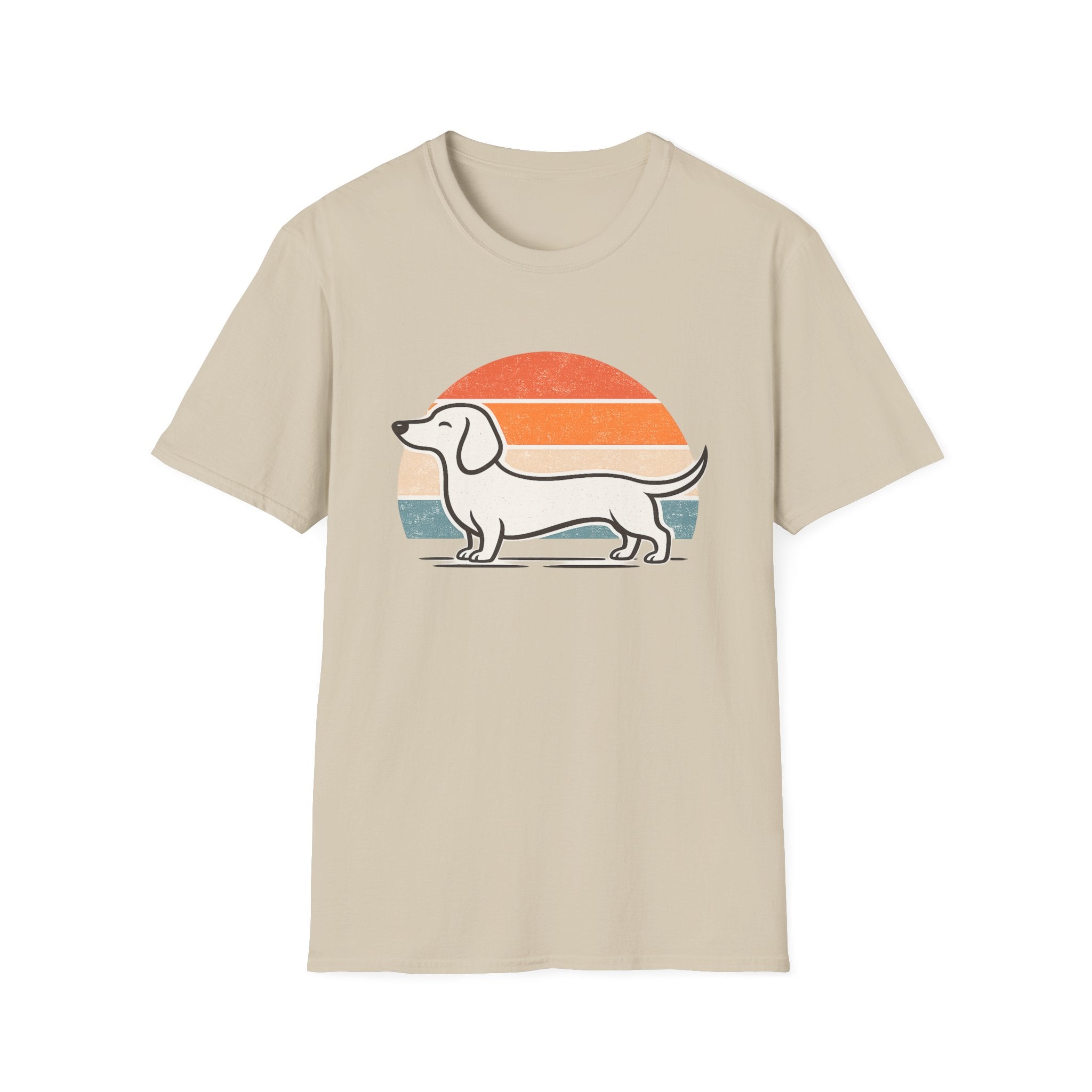 Dachshund Outline T-Shirt — Minimalist Wiener Dog Graphic