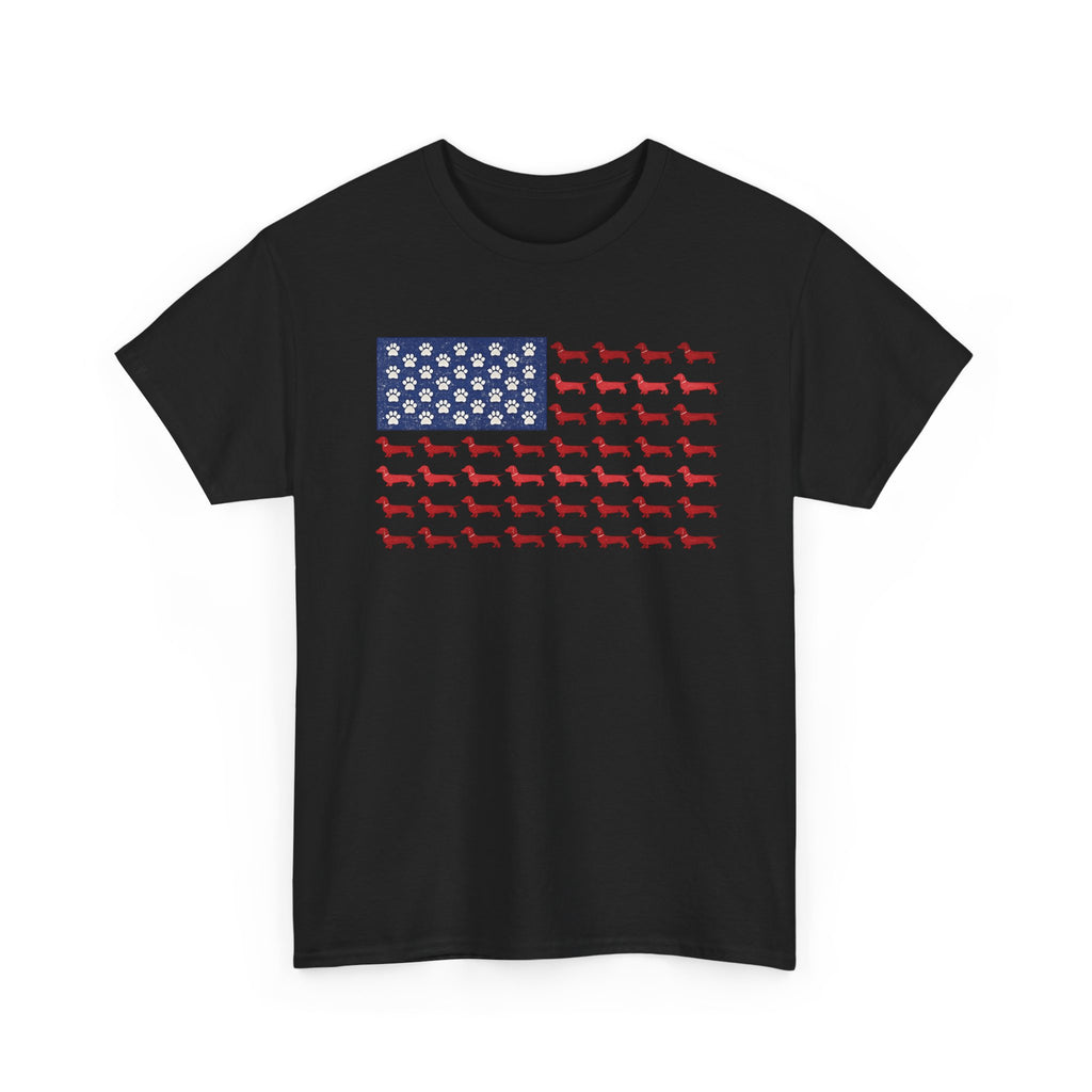 Dachshund inspired American Flag T-Shirt