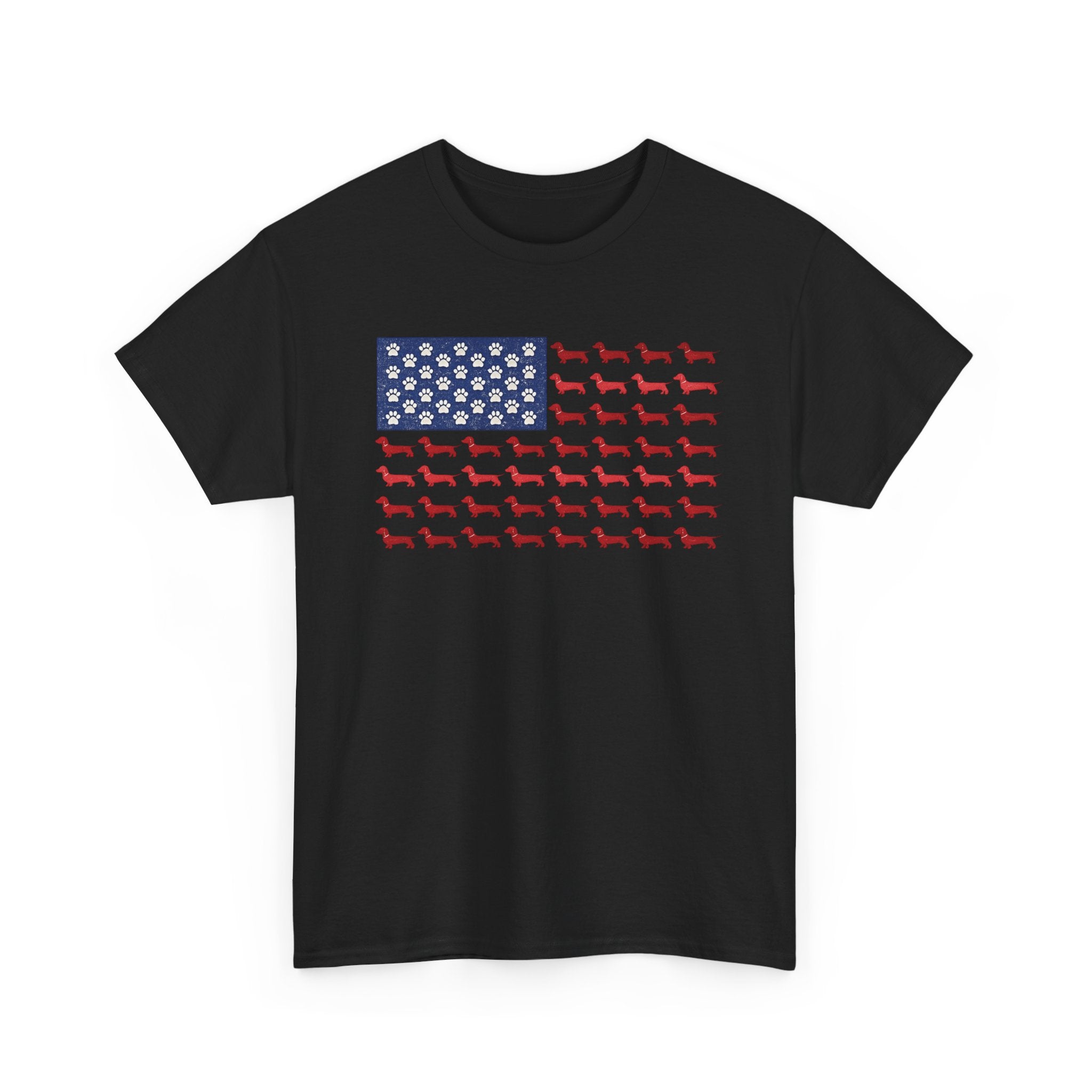 Dachshund inspired American Flag T-Shirt