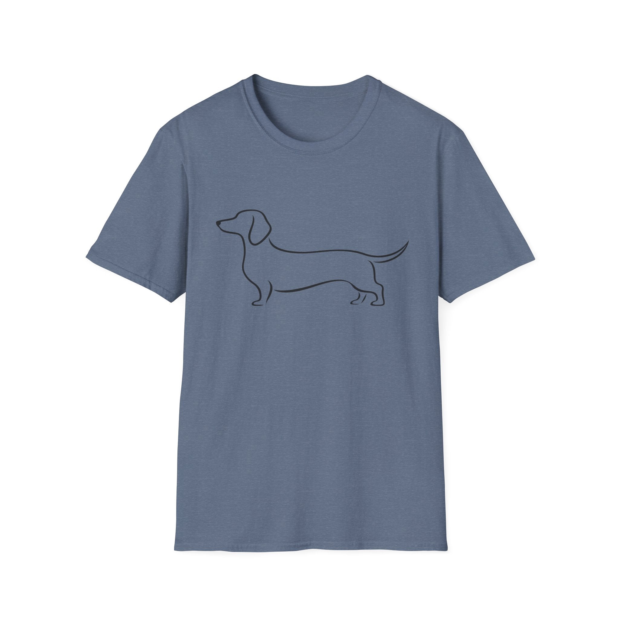Dachshund Outline T-Shirt — Minimalist Wiener Dog Graphic