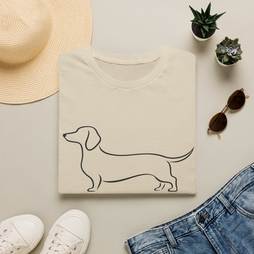 Dachshund Outline T-Shirt — Minimalist Wiener Dog Graphic
