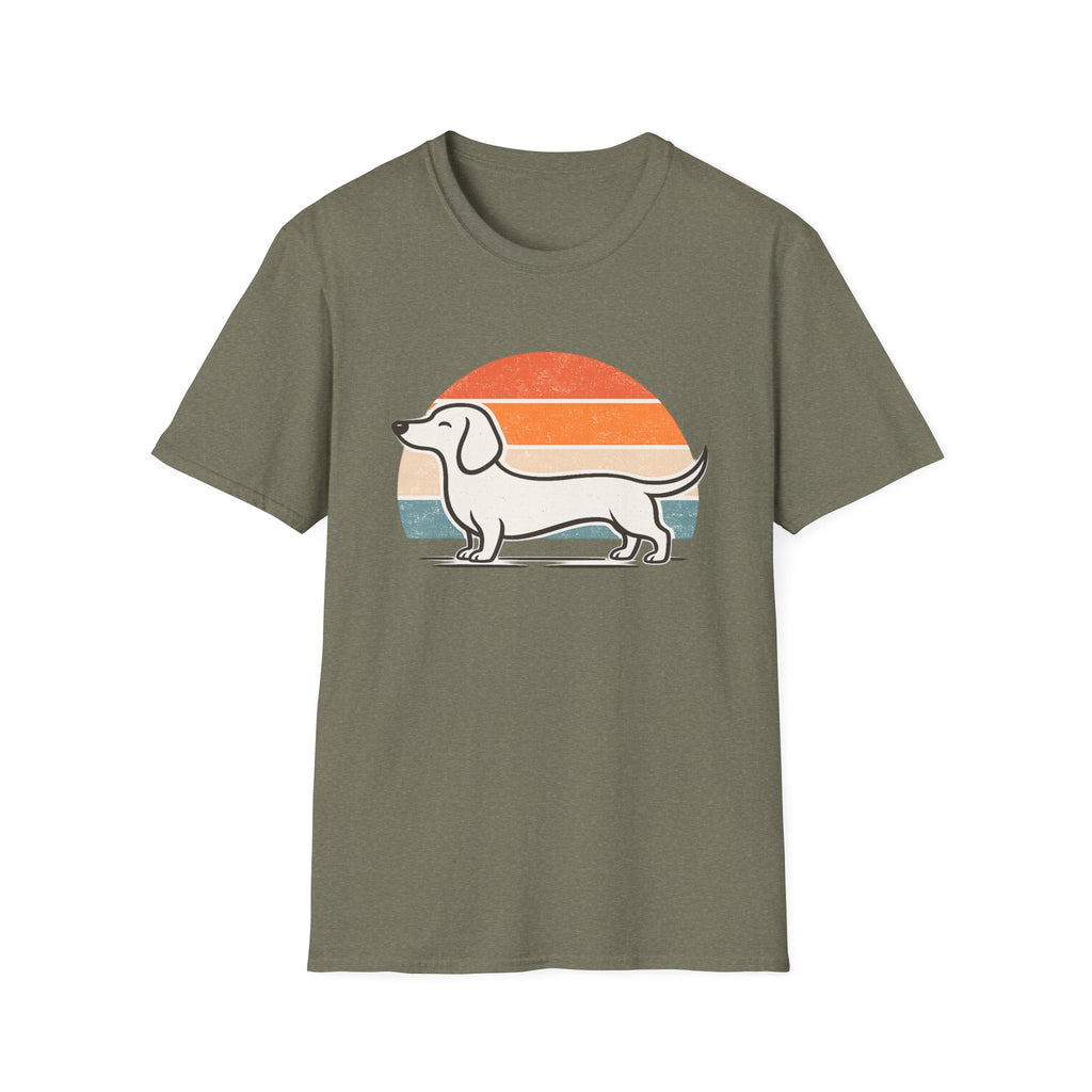 Dachshund Outline T-Shirt — Minimalist Wiener Dog Graphic
